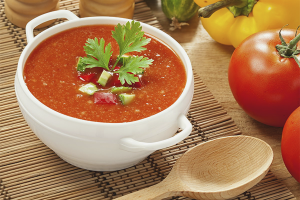  วิธีการปรุงอาหารซุป gazpacho